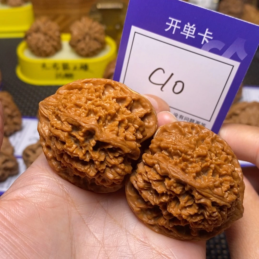 文玩核桃把件落***秋42全品满天星c10