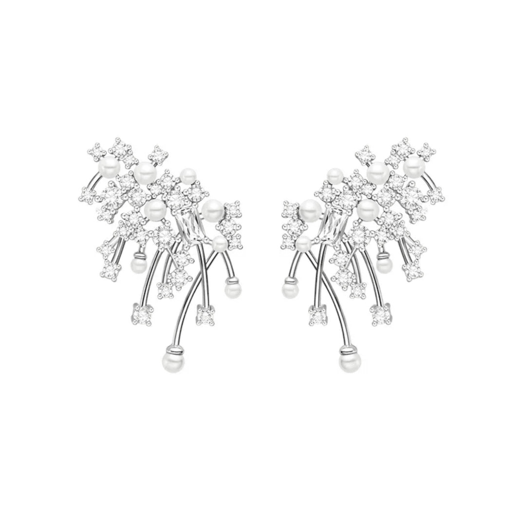 铜合金合成锆石耳饰 设计师小众精致ins耳环BV15