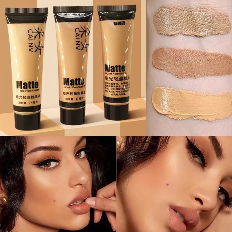 推荐欧美粉底液古铜色黄黑皮深肤色遮瑕膏修容遮瑕液小麦色调和液