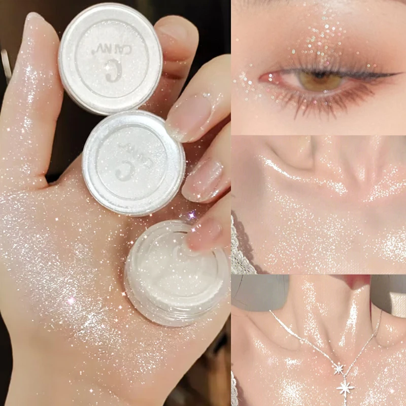 推荐！~高光脸部提亮眼角闪粉散粉定妆粉亮片超闪眼妆化妆眼影珠光