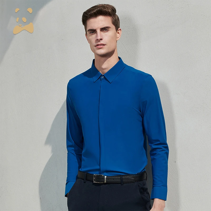 【春夏款式】CANUDILO无痕免烫透气长袖商务男士衬衫-8102002