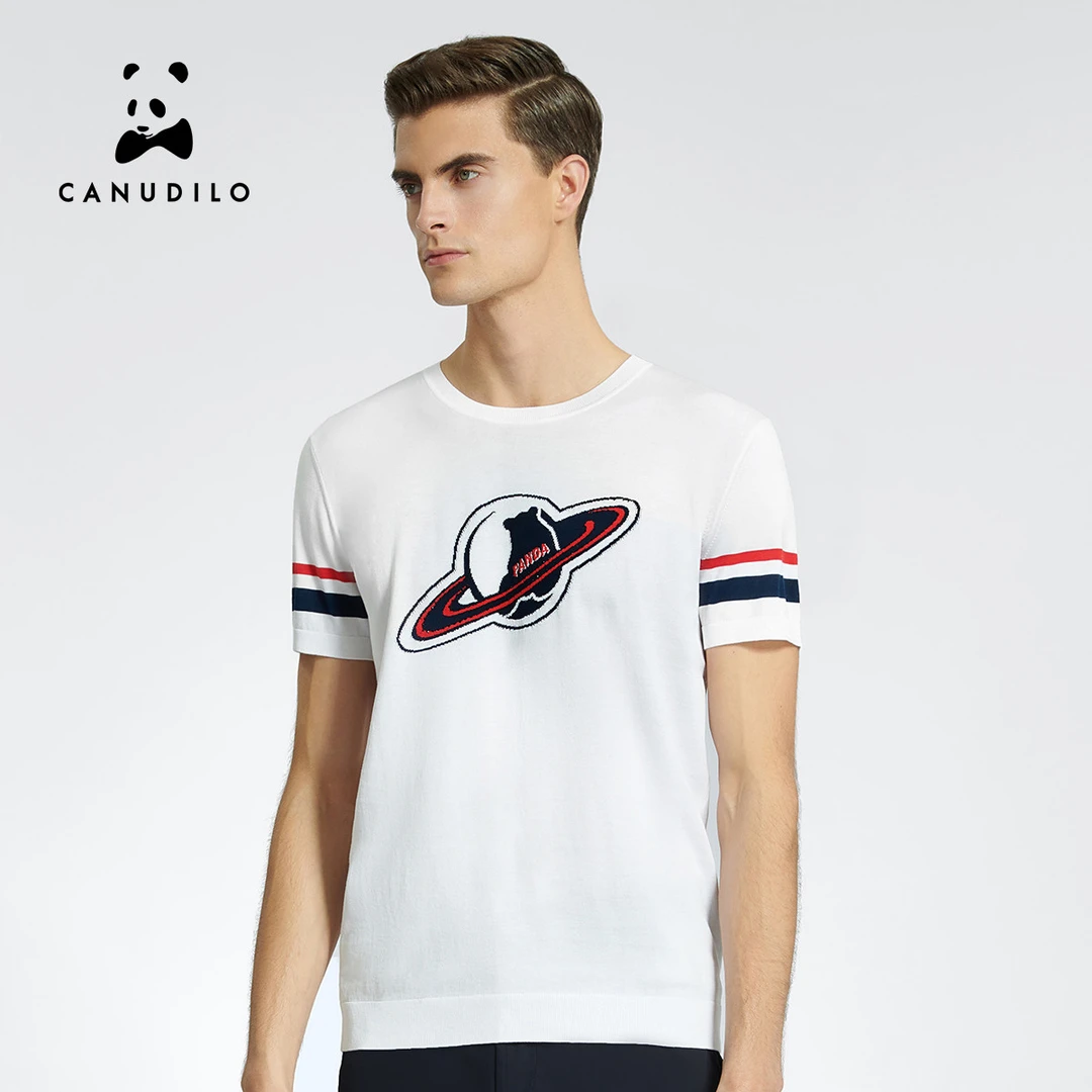 CANUDILO/卡奴迪路【夏季款式】拼接棉质短袖T恤夏季男士-6122127