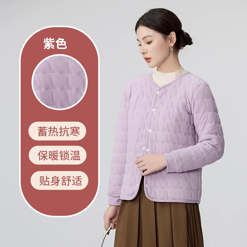 加绒加厚校服内搭冬季棉衣女初高中生内胆小棉袄女丝绵保暖棉服