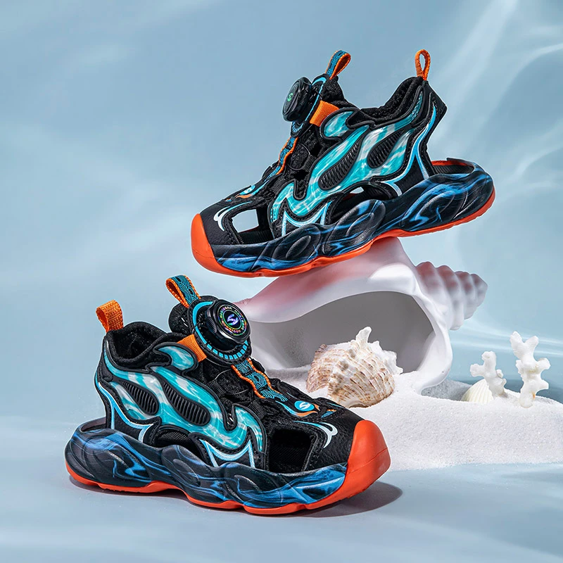 哈比熊2024新款儿童包头凉鞋透气防滑沙滩鞋女童百搭休闲运动凉鞋