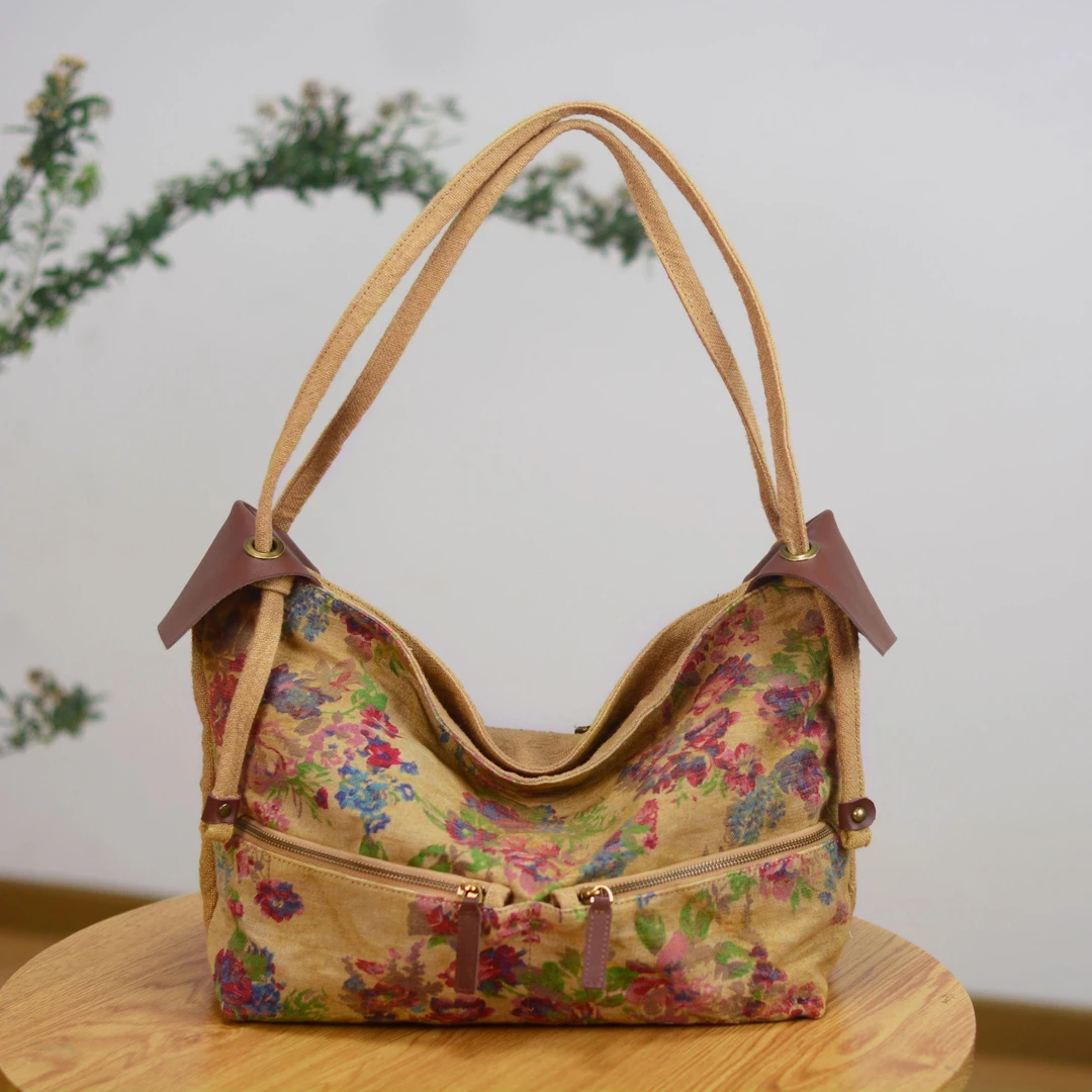 2025新款小众女包简约百搭新中式时尚休闲大容量斜挎单肩包(2661)