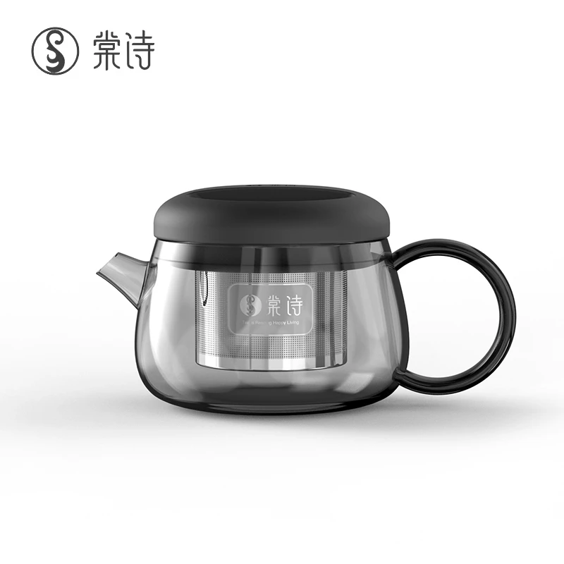 棠诗玻璃泡茶壶茶水分离家用耐高温办公室小号泡茶壶便携功夫茶具