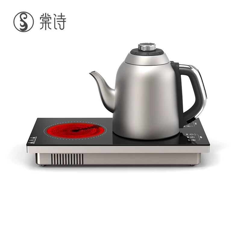 棠诗纯钛自动上水烧水壶保温一体嵌入式茶台煮茶壶电陶炉