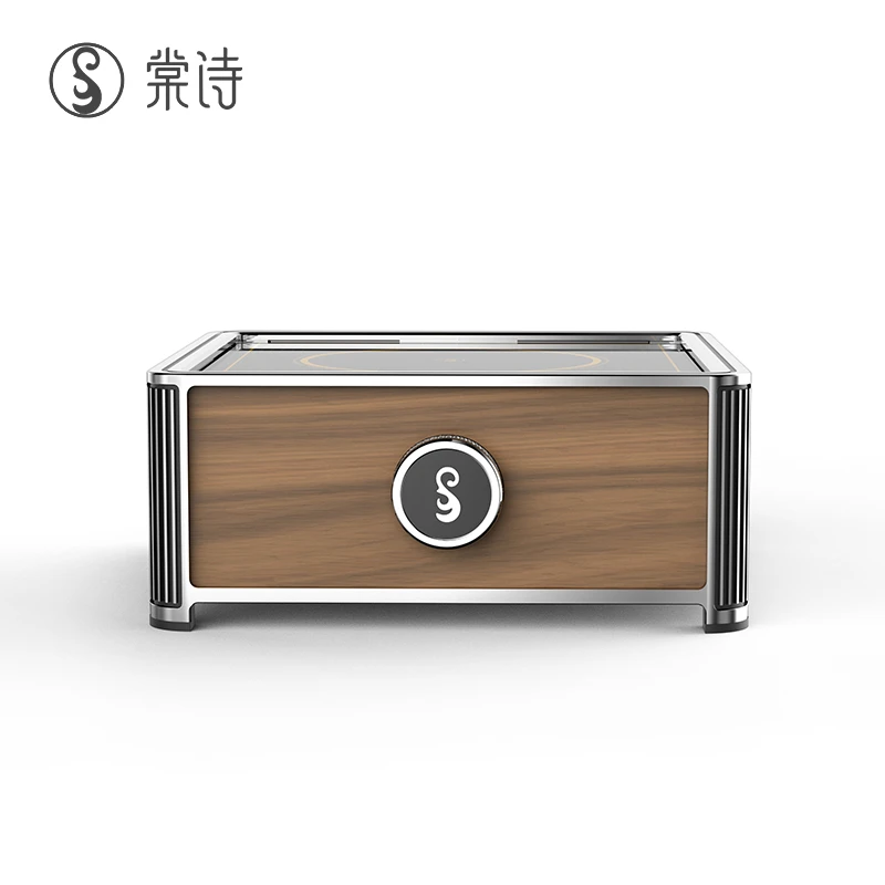 棠诗家用电陶炉煮茶器仿明火玻璃金属壶围炉烧水煮茶炉静音防干烧