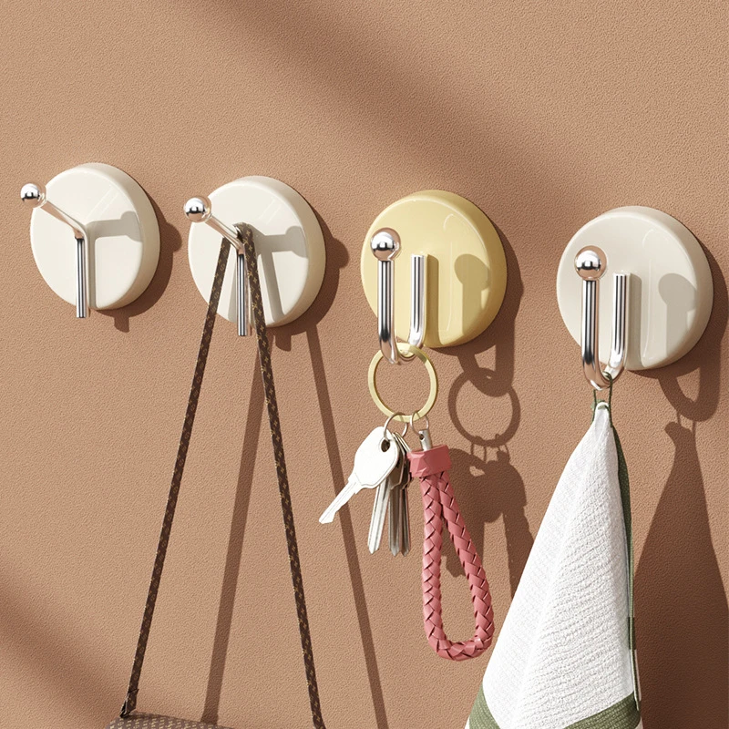 免打孔无痕挂钩浴室门后毛巾粘钩厨房宿舍可爱帽子墙上收纳挂衣钩