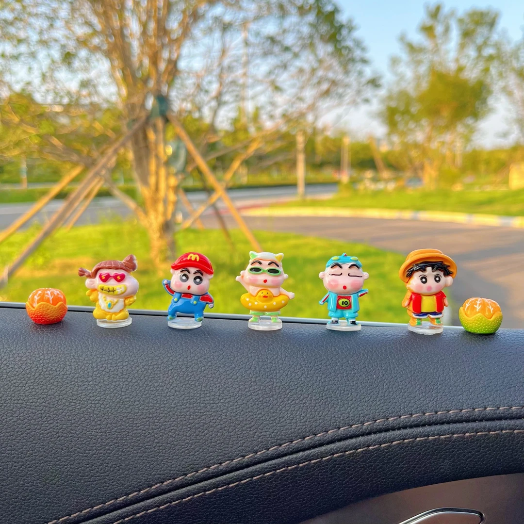 可爱换装小新创意车载摆件电动车小摆件车用装饰品中控台屏幕摆件