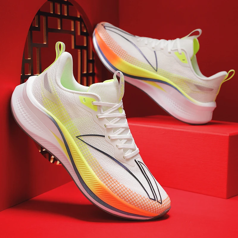 赤兔7pro飞电4C缓震跑步鞋大童学生训练跑步碳板休闲网面运动鞋