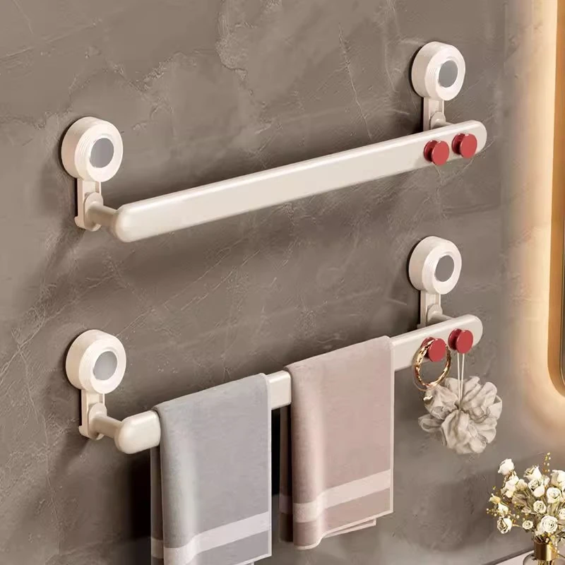 毛巾架吸盘强力免打孔卫生间浴巾架壁挂浴室置物架毛巾杆挂钩