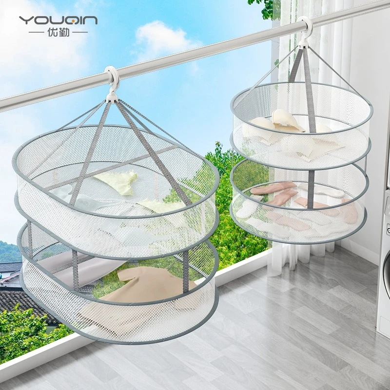 晾衣网晒袜子神器晒衣篮羊毛衫晾晒菜网兜家用毛衣袜子晾晒架子