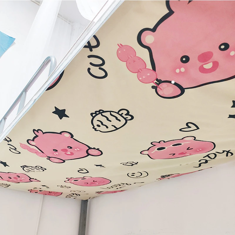 下铺防尘顶遮灰 学生宿舍床魔术贴遮光顶 子母床自粘挡灰布防尘布