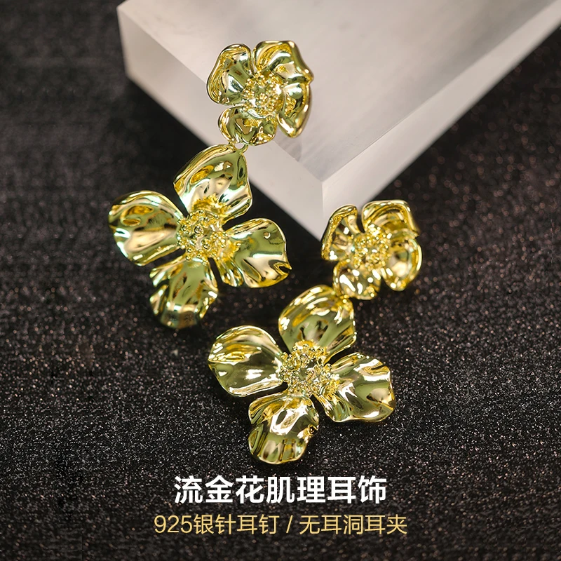 合金耳饰 耳夹女无耳洞复古耳钉高级感轻奢耳环耳饰特别款无洞