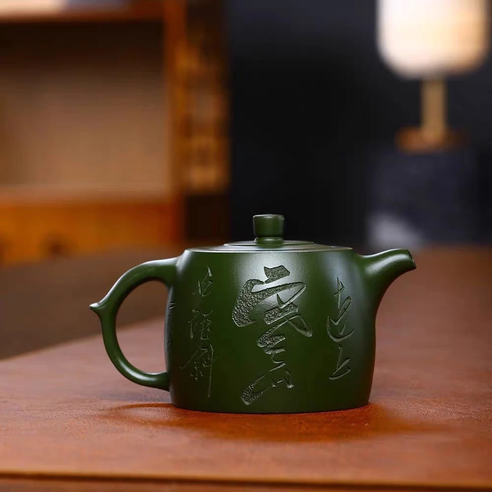 翡翠绿泥小品山水井栏（森）