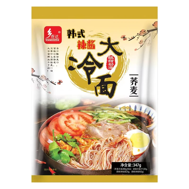 乡疙达荞麦韩式辣酱大冷面347克带调味料包方便食品