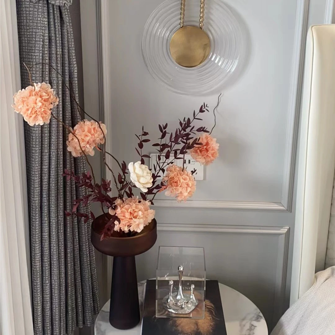 【芳华】进口粉色大叶绣球温馨轻奢女孩子餐桌边几床头柜花