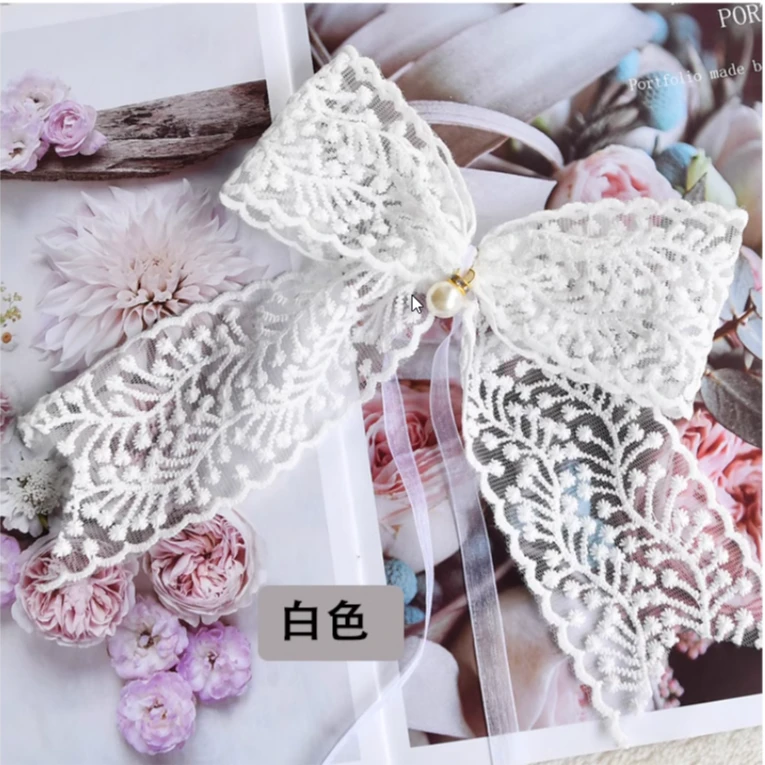 蕾丝蝴蝶结窗帘绑带一对装轻奢法式纱帘束带韩式唯美绑绳系带装饰