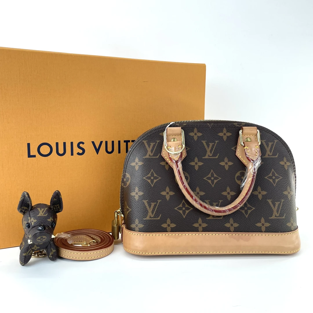 95新 LouisVuitton/路易威登 lv贝壳bb老花 单肩斜挎包