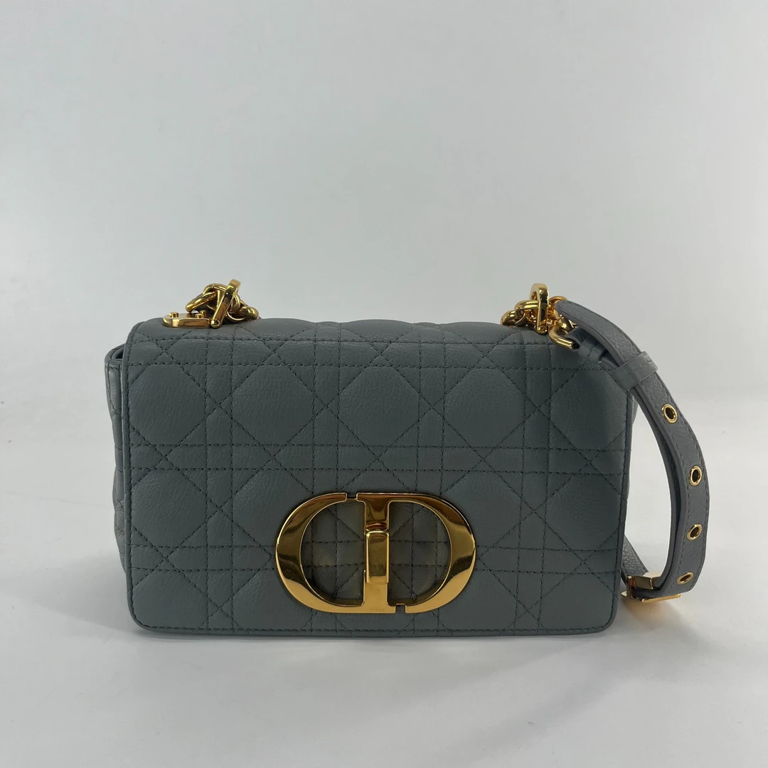 99新 DIOR/迪奥  迪奥高级色雾霾蓝小号金扣链条