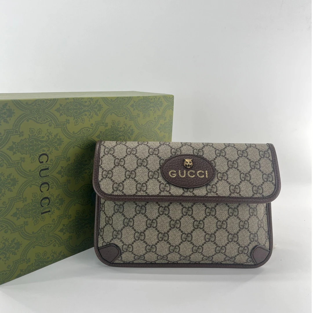 99新 GUCCI/古驰 古驰 虎头腰包 斜挎包