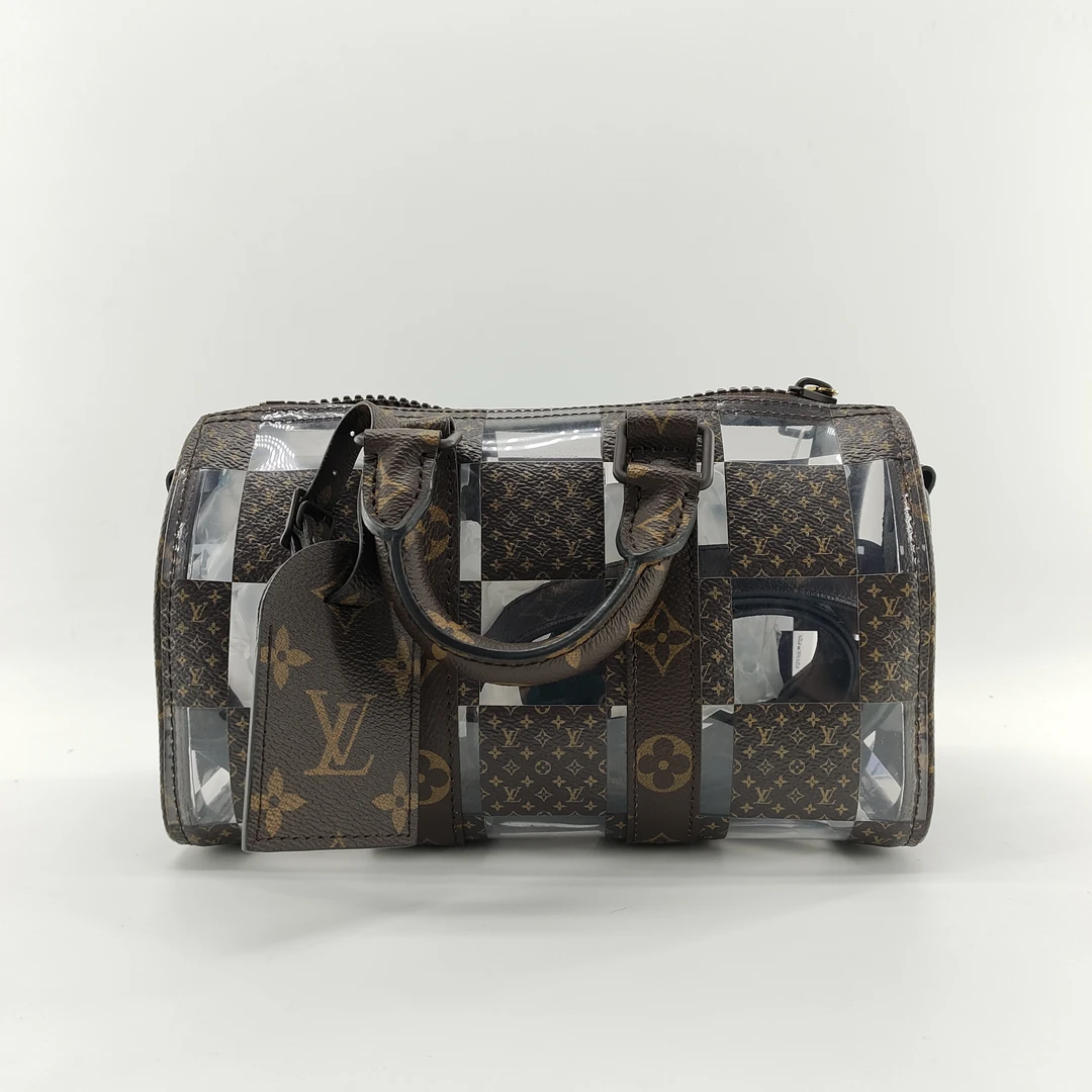 99新 LouisVuitton/路易威登 lv棕老花果冻KP25斜挎包/ZH10086