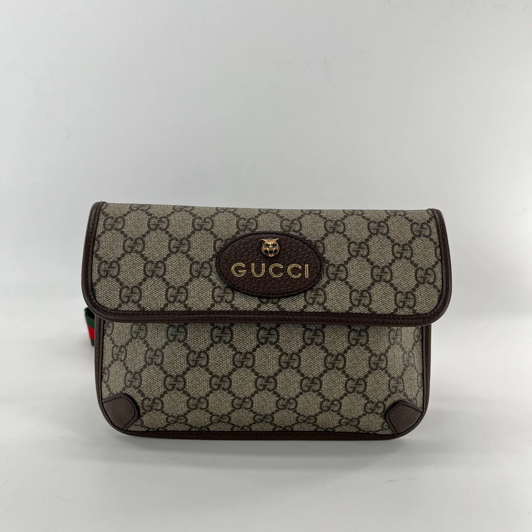 99新 GUCCI/古驰 古驰 虎头腰包 斜挎包闲置新
