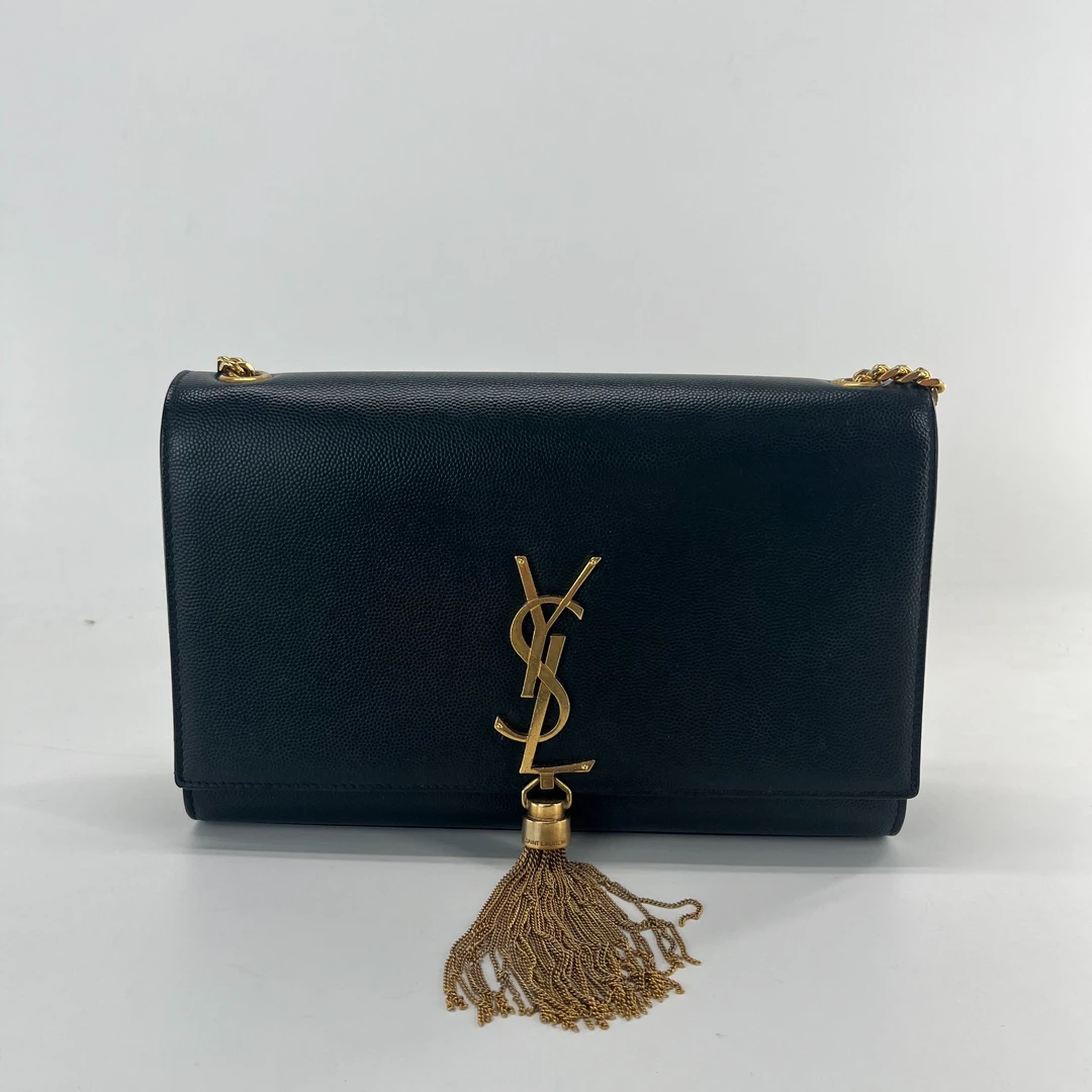 99新 YSL/圣罗兰  绿色kate中号鱼子酱 单肩斜挎包 经典奢侈时尚