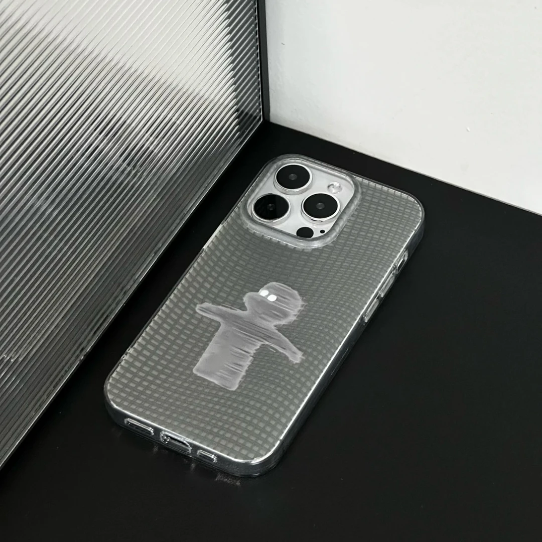 手机壳双层imd适用于15PRO/14Rom灰色天堂防摔高级小众ins烫银壳