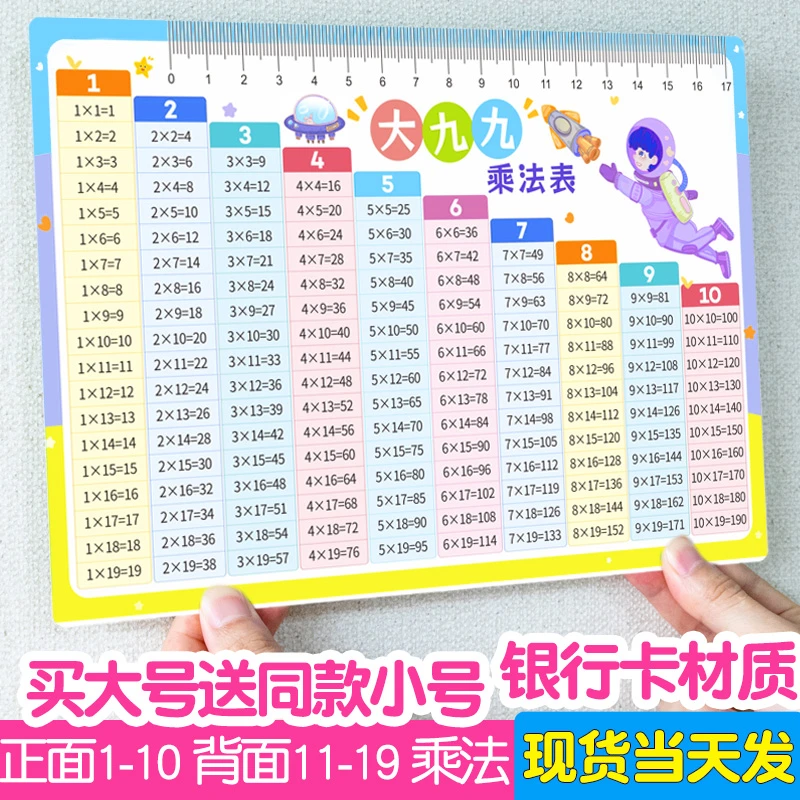 二年级三年级乘法口诀必备卡片大九九乘除速记儿歌记忆法背诵神器
