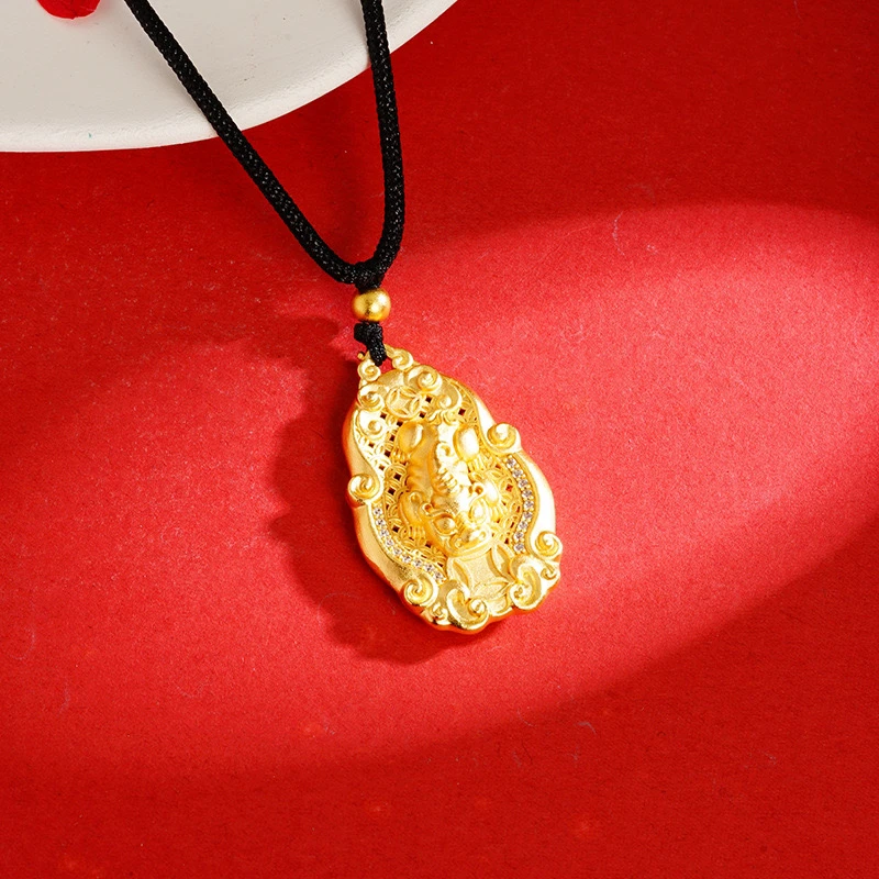 铜合金吊坠 国风时尚款祥云貔貅吊坠复古轻奢编织久不掉色项坠