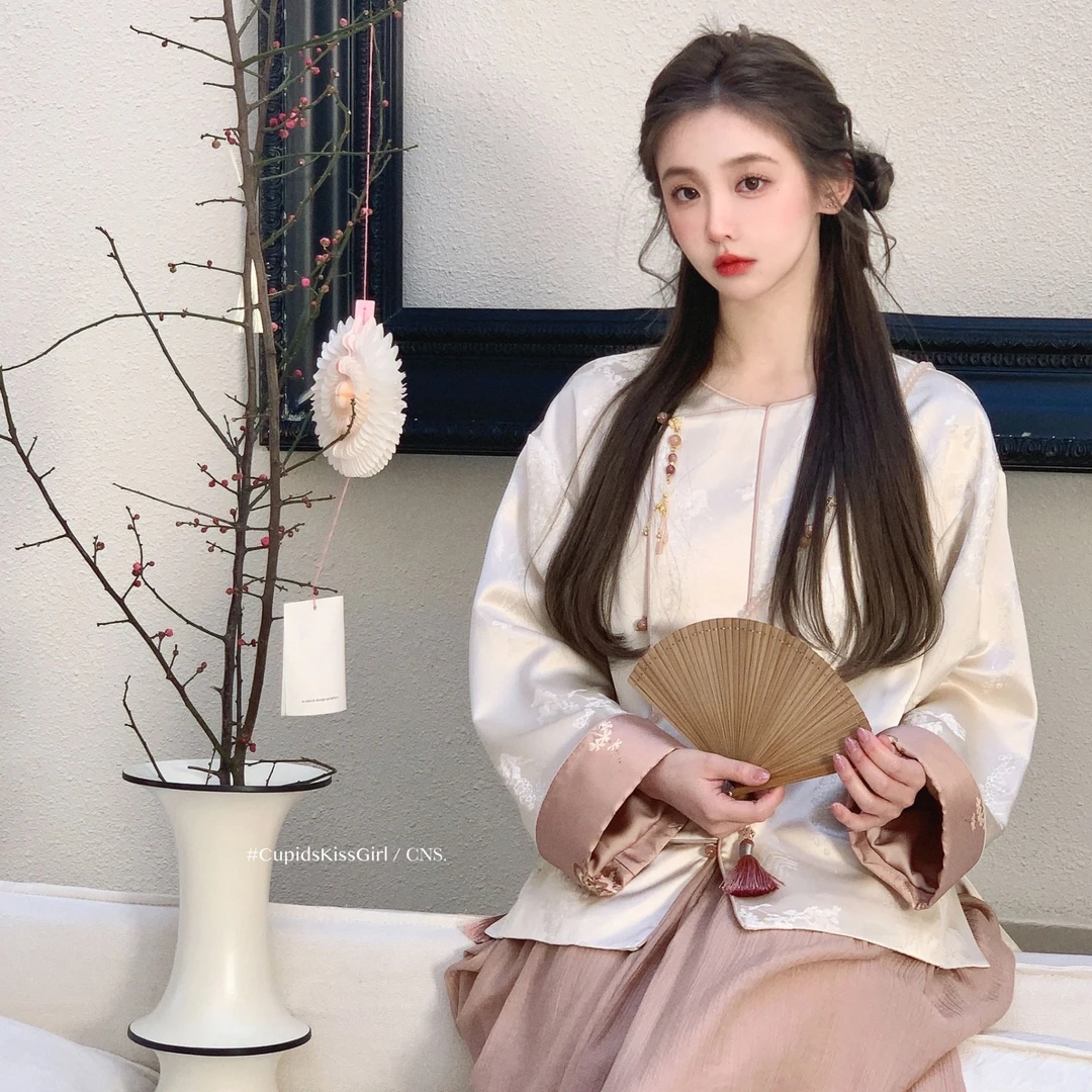 csk丘比特 粉丝内购 月下醉洋槐 春日新中式柔美长袖上衣外套