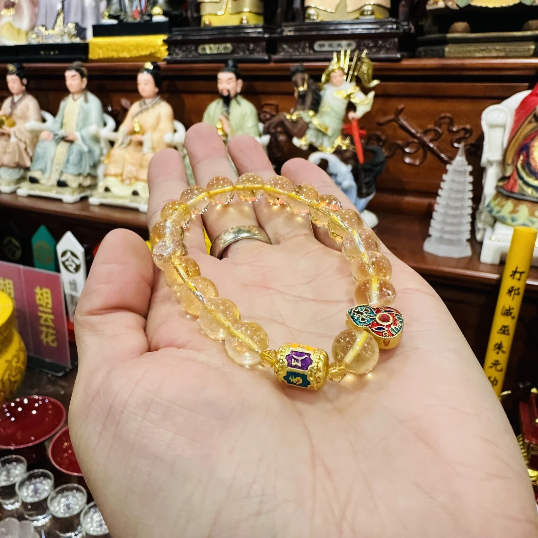 铜合金莫桑石手链 【超人义高定】原创黄水葫芦手链