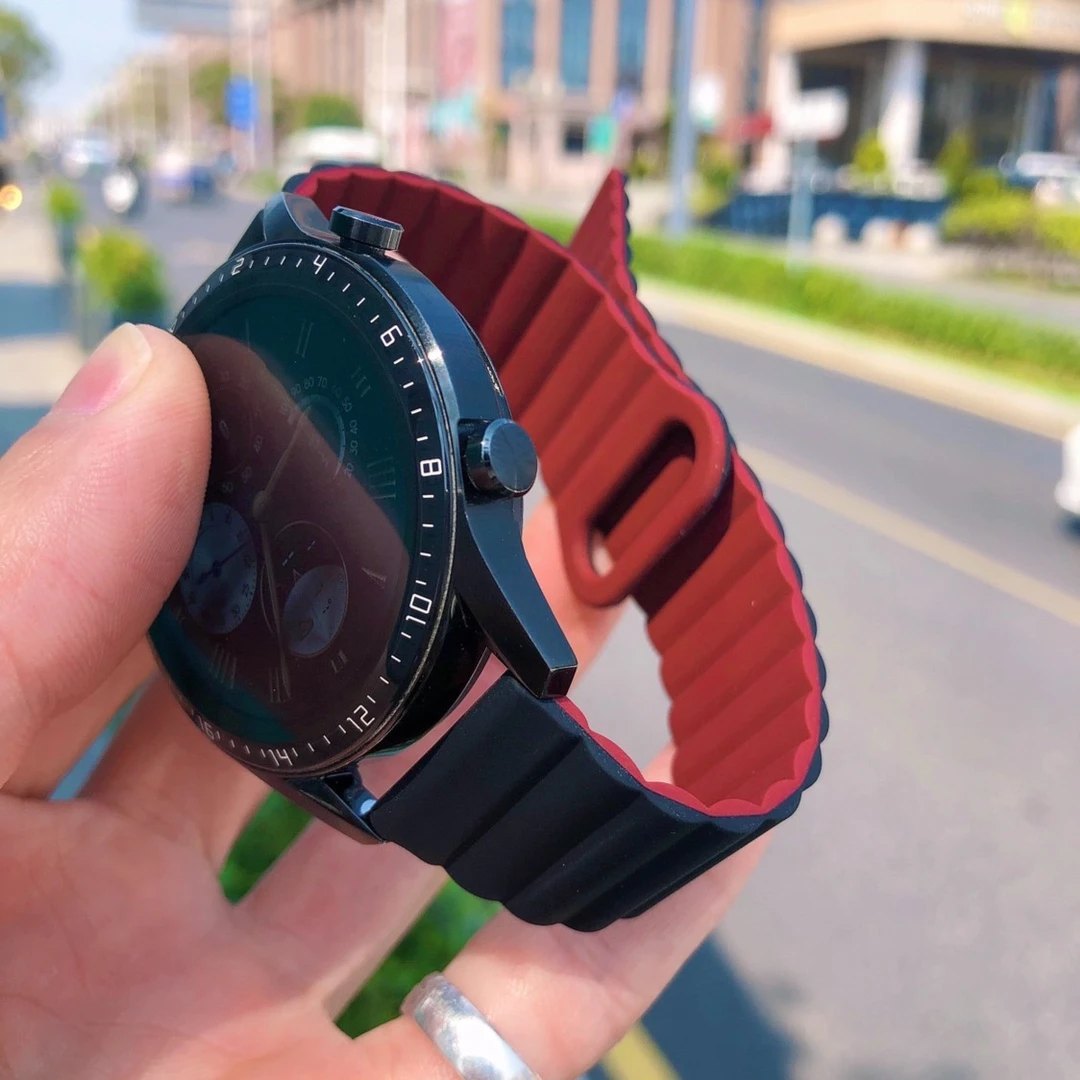 磁吸适用华为GT5手表GT4表带Fit4液态硅胶watch3佳明oppo小米18