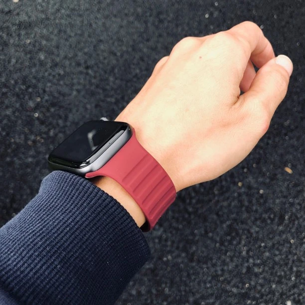 重工风表带适用苹果手表applewatch液态硅胶s8表带765男ultra T21