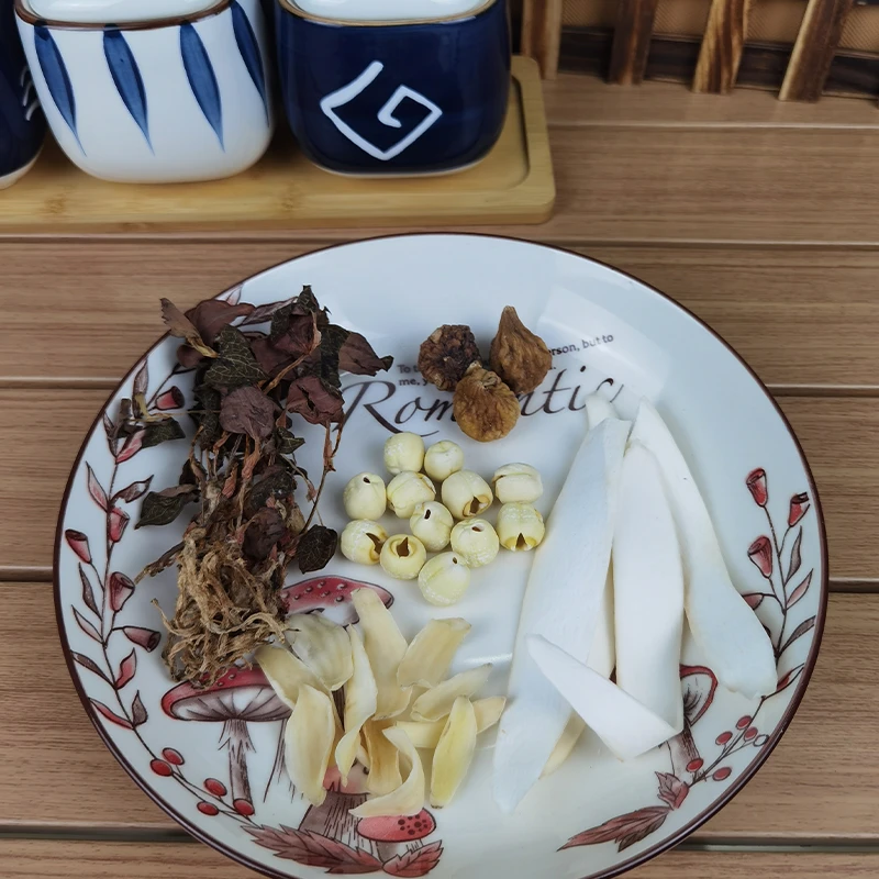 整株金线莲淮山百合汤包无花果莲子广东煲汤料金线莲煲汤6款套餐