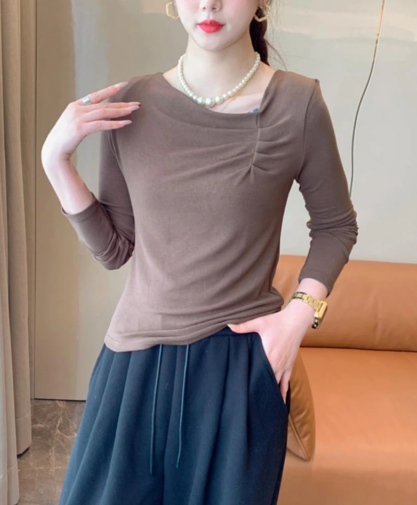 早秋新款斜领上衣72541