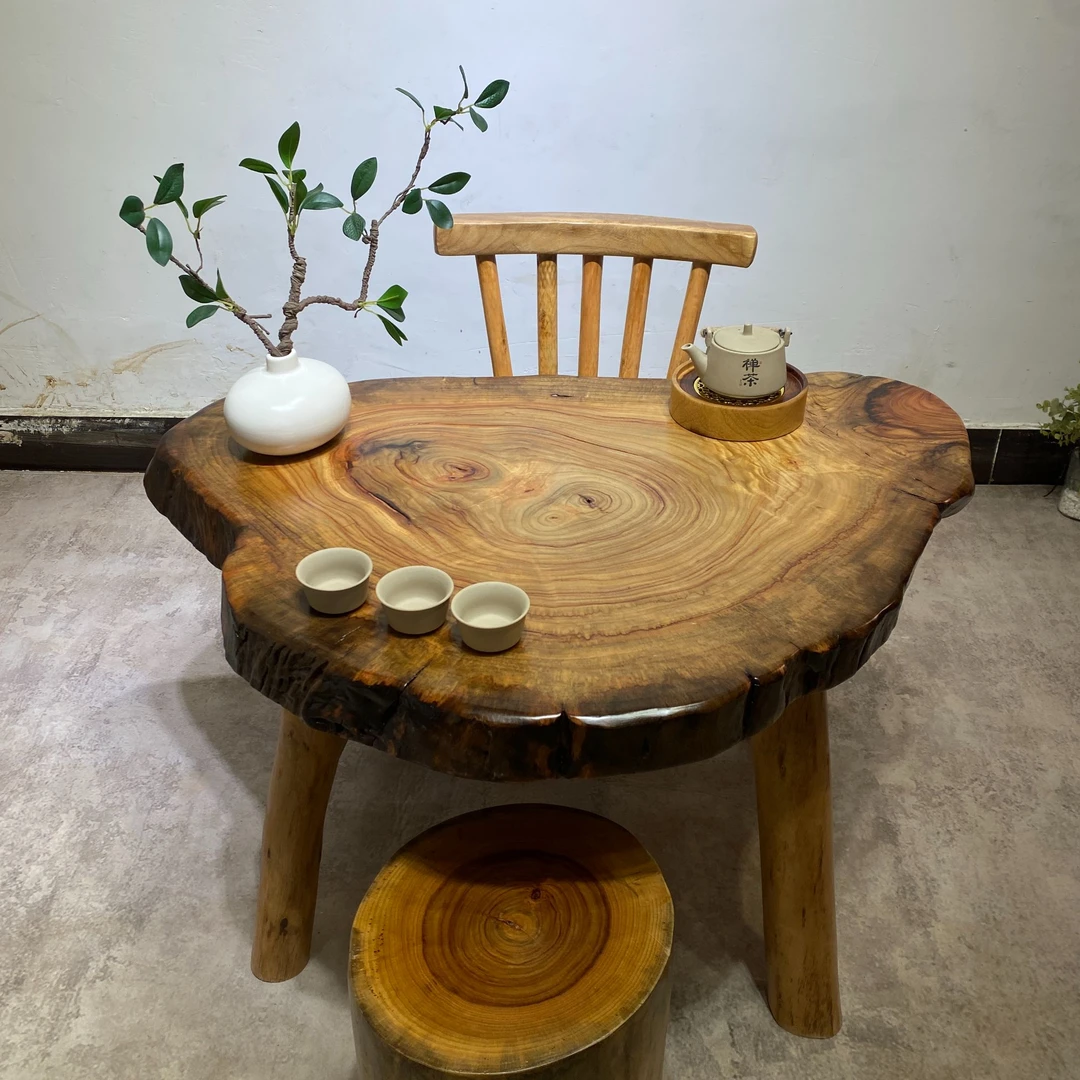 【木脚实木桌】一物一拍 直播间改价链接 实木原木茶几茶桌茶台边几