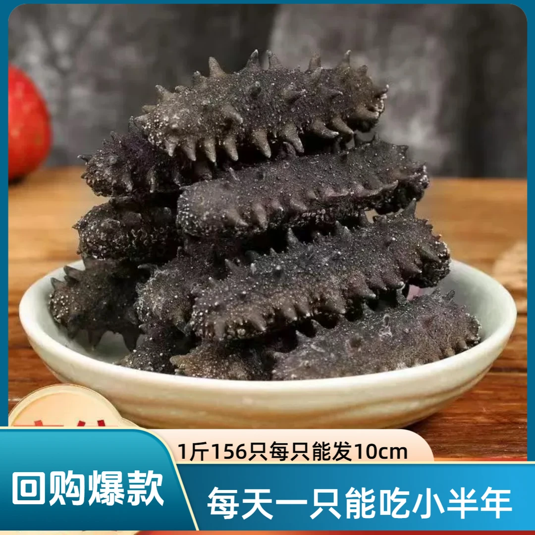 【纯国标淡干海参】锦州78头250g泡完10厘米13倍泡发率 可全网比价