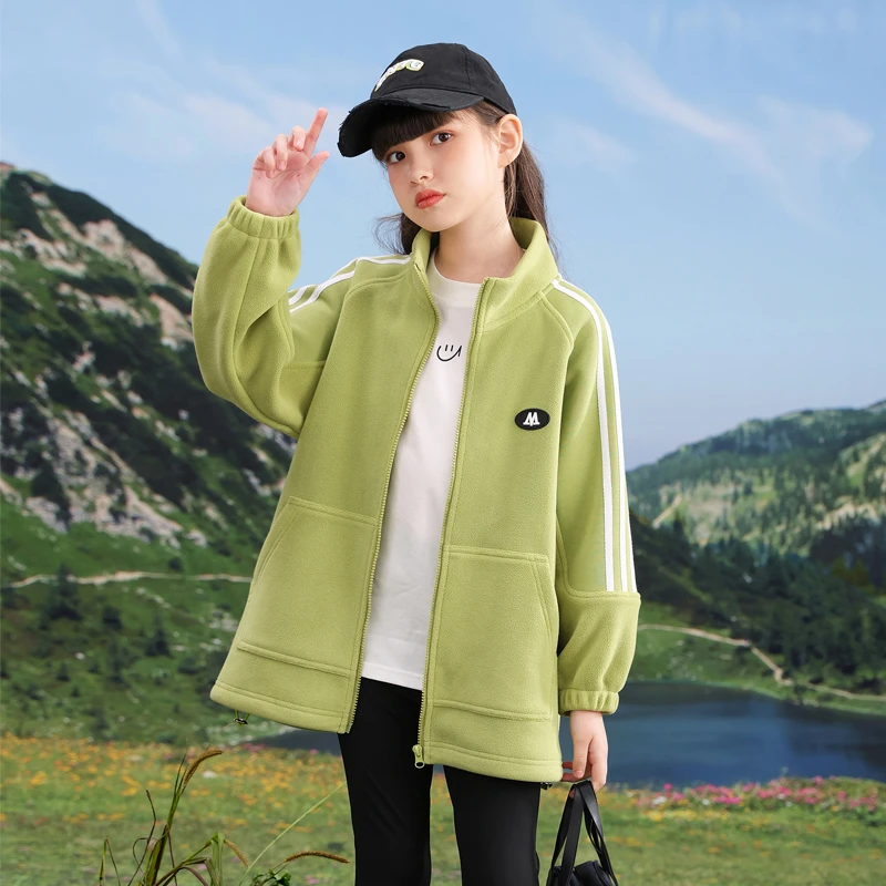 0451女童外套秋款2023新款洋气网红时髦儿童摇粒绒上衣大童童装