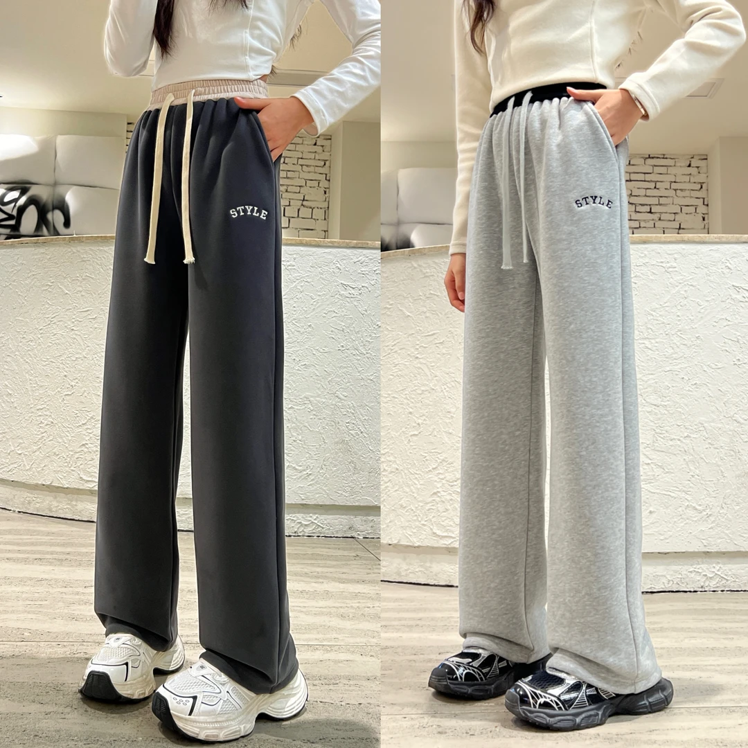 1659女童加绒裤子儿童复合一体绒加厚秋冬爆款加厚新款时髦休闲裤