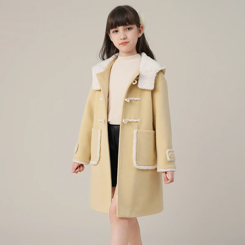 0855女童呢大衣中长款加厚呢外套