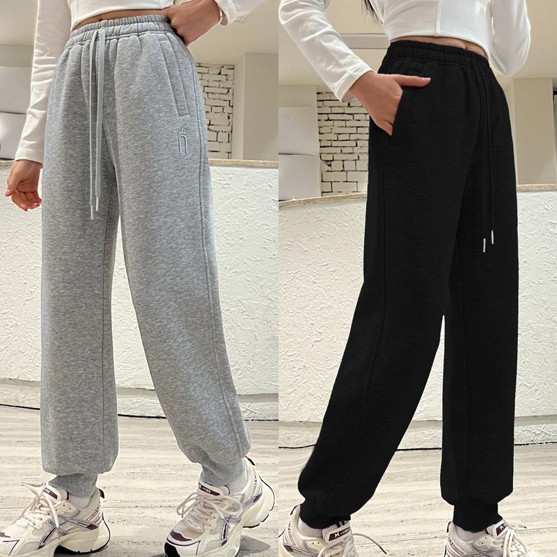 1636女童加绒裤子儿童加厚秋冬款爆款2025新款洋气时髦休闲卫裤