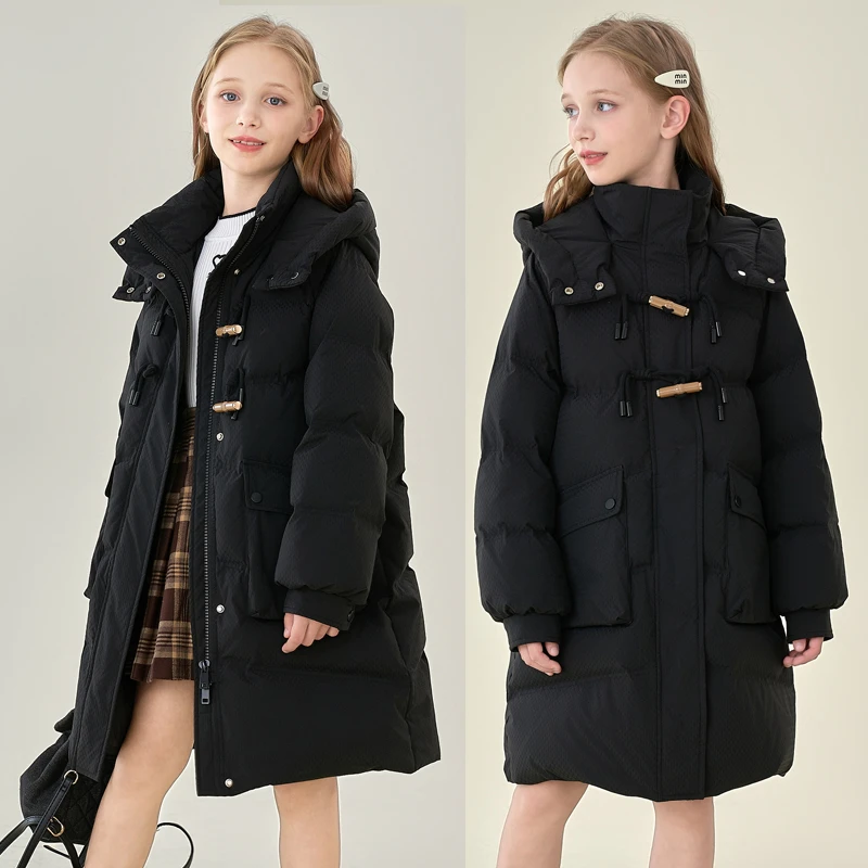 1462女童中长款羽绒服爆款新款大童加厚冬装外套儿童冬季极寒童装