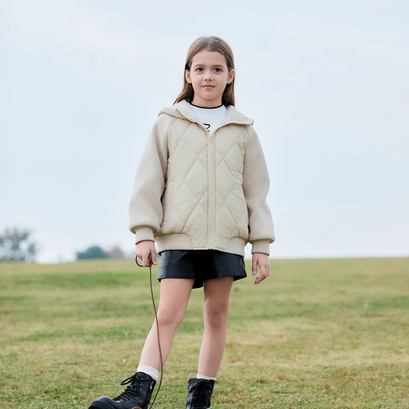1589女童冬装连帽棉服儿童2025新款爆款洋气女中大童夹棉秋冬外套