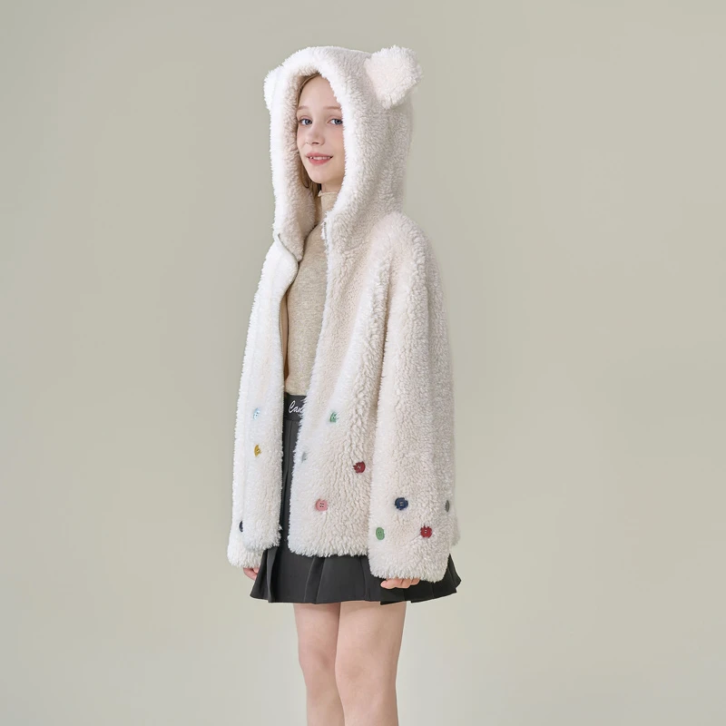 1494女童秋冬款外套儿童加厚洋气时髦中大童网红炸街女孩皮毛一体