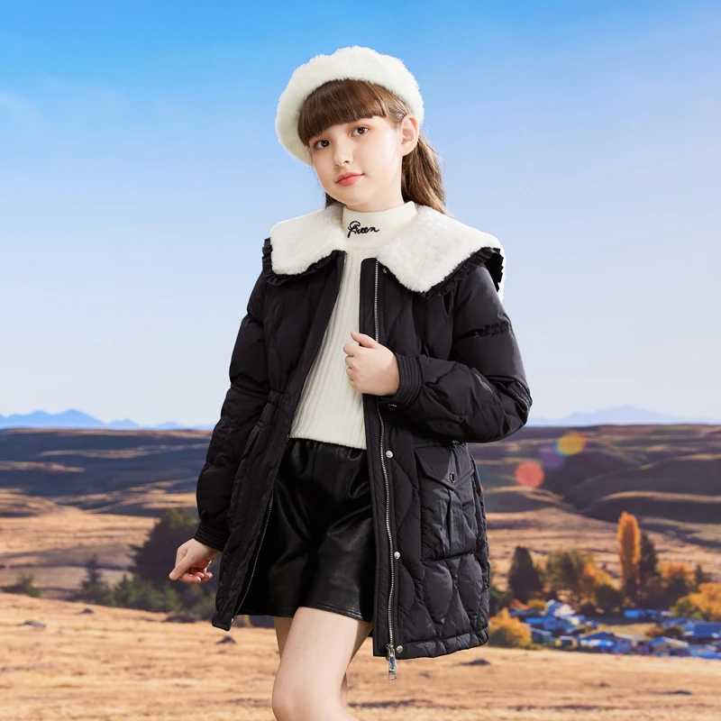 0376儿童羽绒服冬季新款洋气女童女孩加厚冬装中大童外套冬款童装