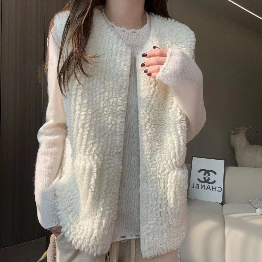 【手工藤编马甲】241399减龄时尚款拉链马甲必备单品洋气百搭