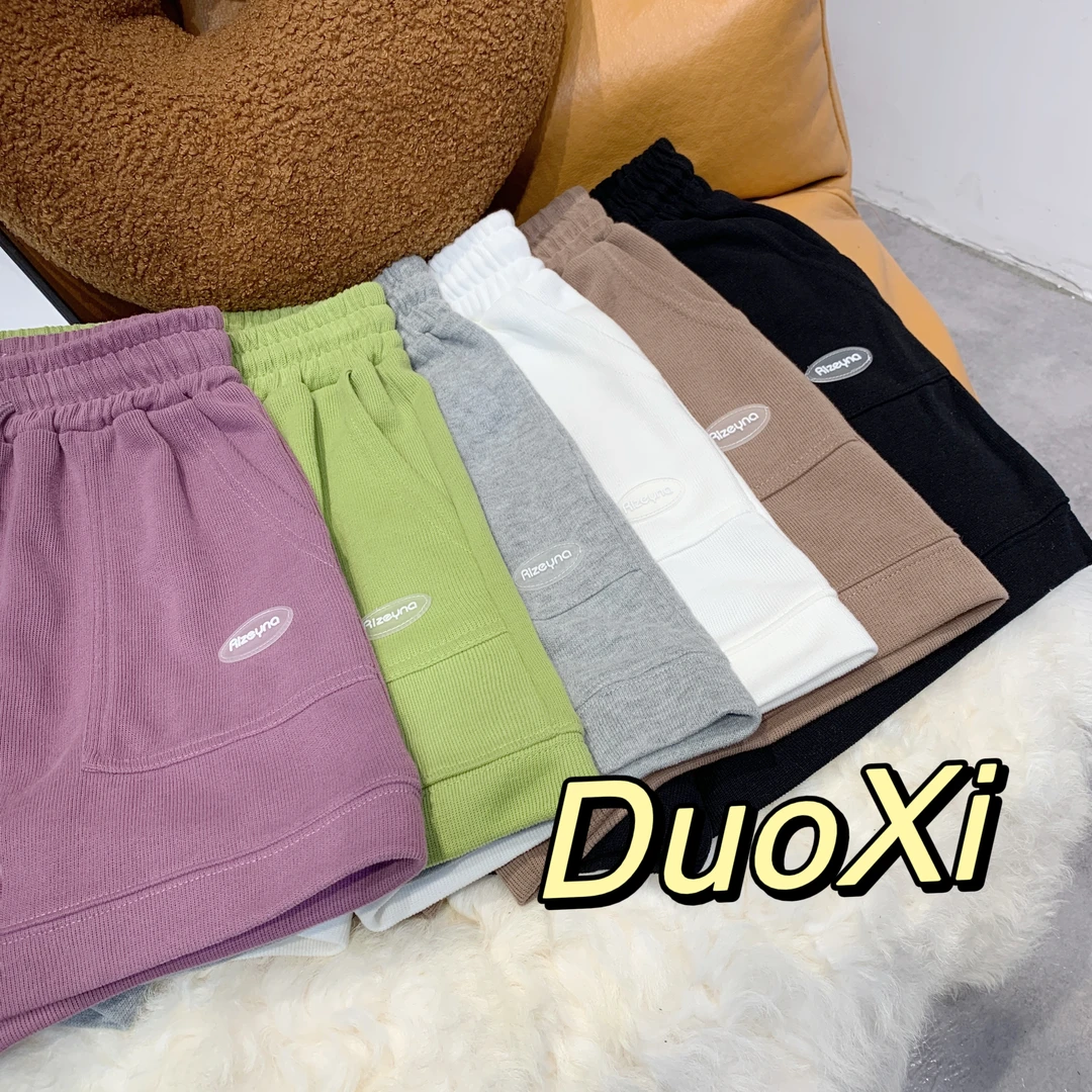 Duoxi➕【小标裤】A字版型休闲阔腿短裤显瘦百搭003
